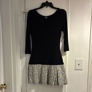 Elegant Black and White Dress